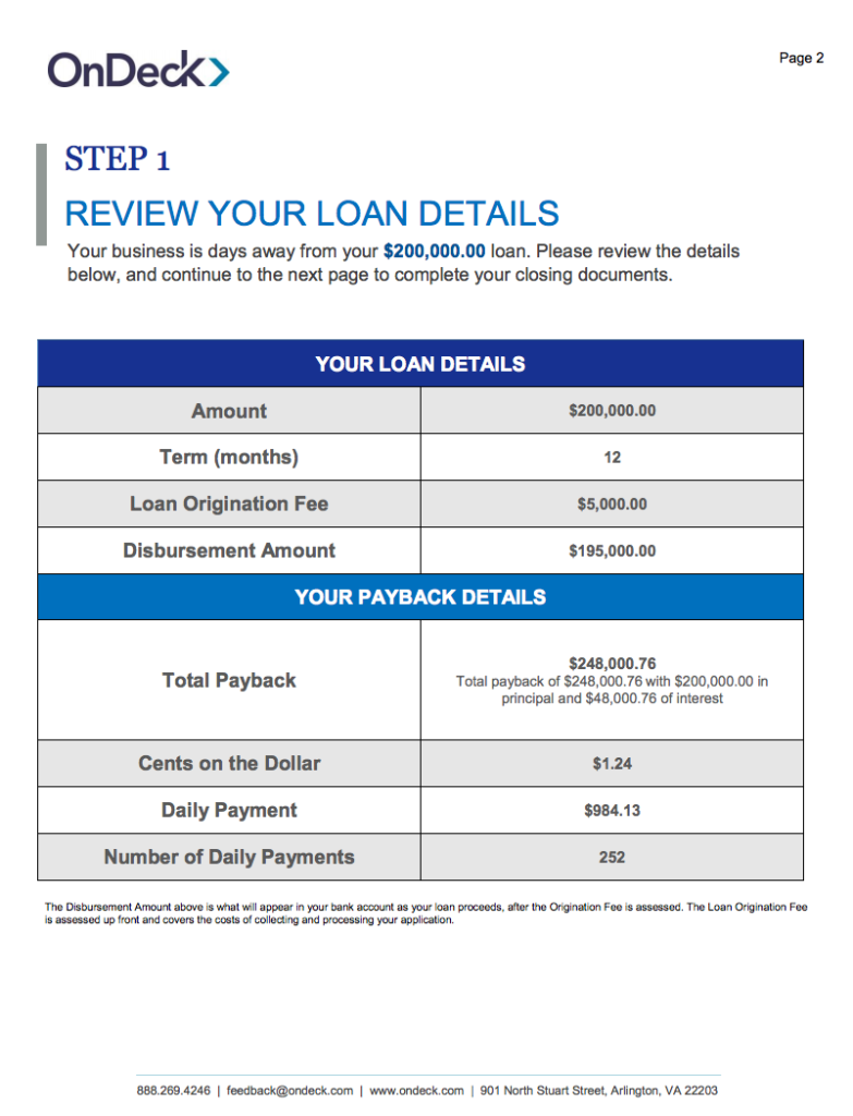 Step 1: Review Your Loan Details