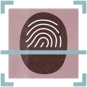 Fingerprint scan icon